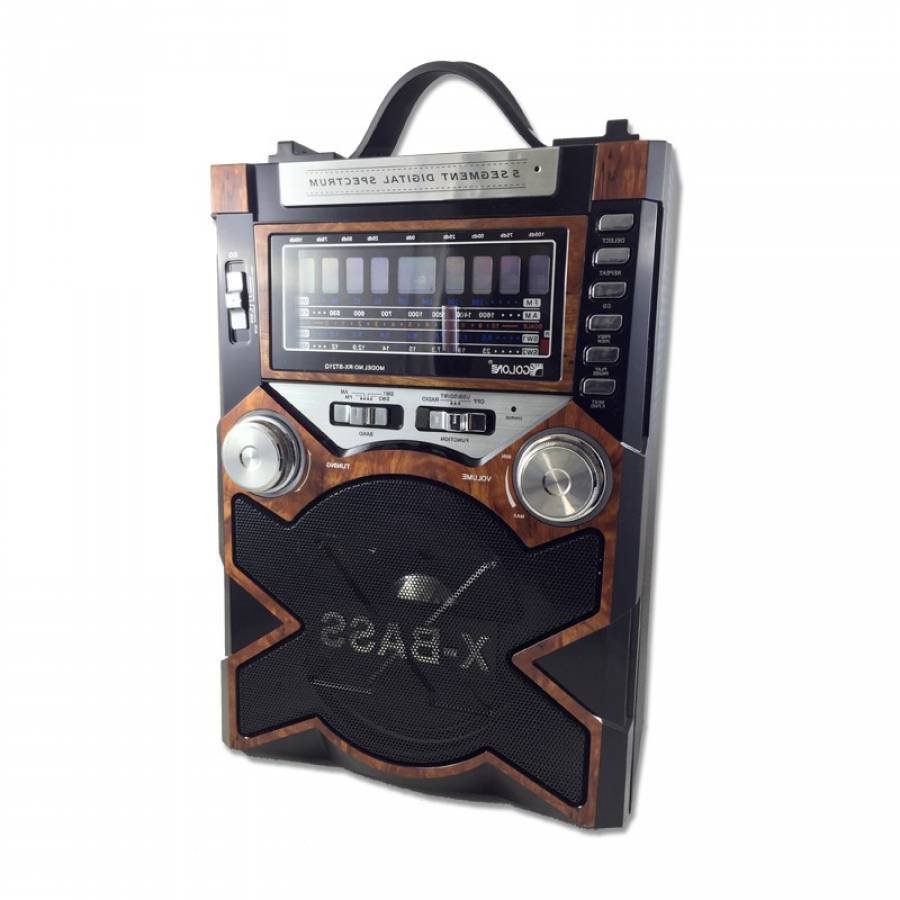 Boxa Portabila, Bluetooth, Sb/ Sd/ Aux/fm Radio, Mp3 Player, Antena Cu Rotire La 360 Grade, Design Compact Si Ergonomic, Acumulator, Retro