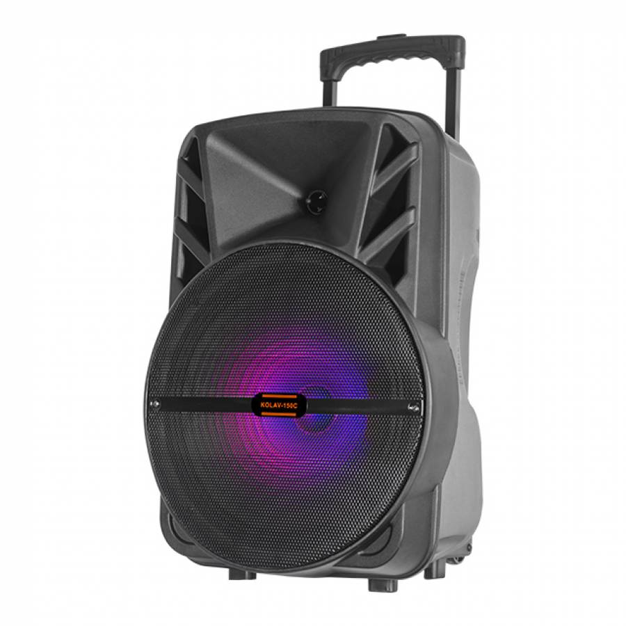 Boxa Portabila Celsius, Microfon, Telecomanda, Bluetooth, Difuzor 15, Troler, Usor De Transportat, Negru