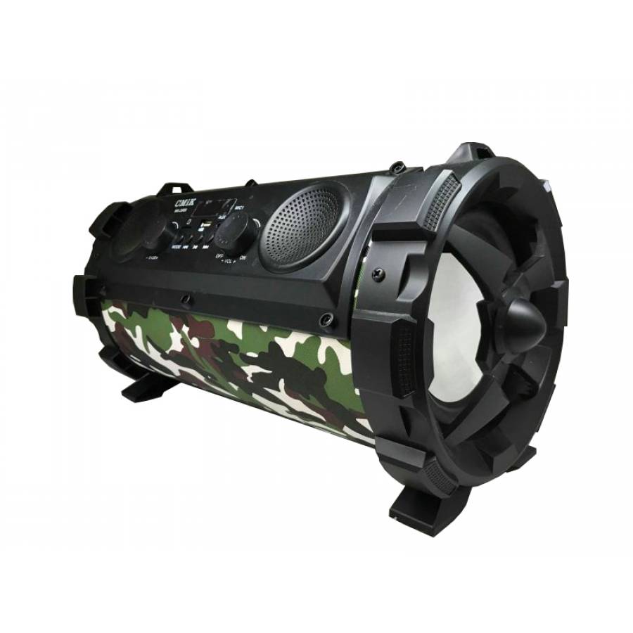 Boxa Portabila Cu Bluetooth , Cmik , Conectare Usb , Tf Card , Mufa Microusb , Jack Microfon , Radio Fm , Baterie 1200  Mah , Putere Rms 30 W , Camouflage
