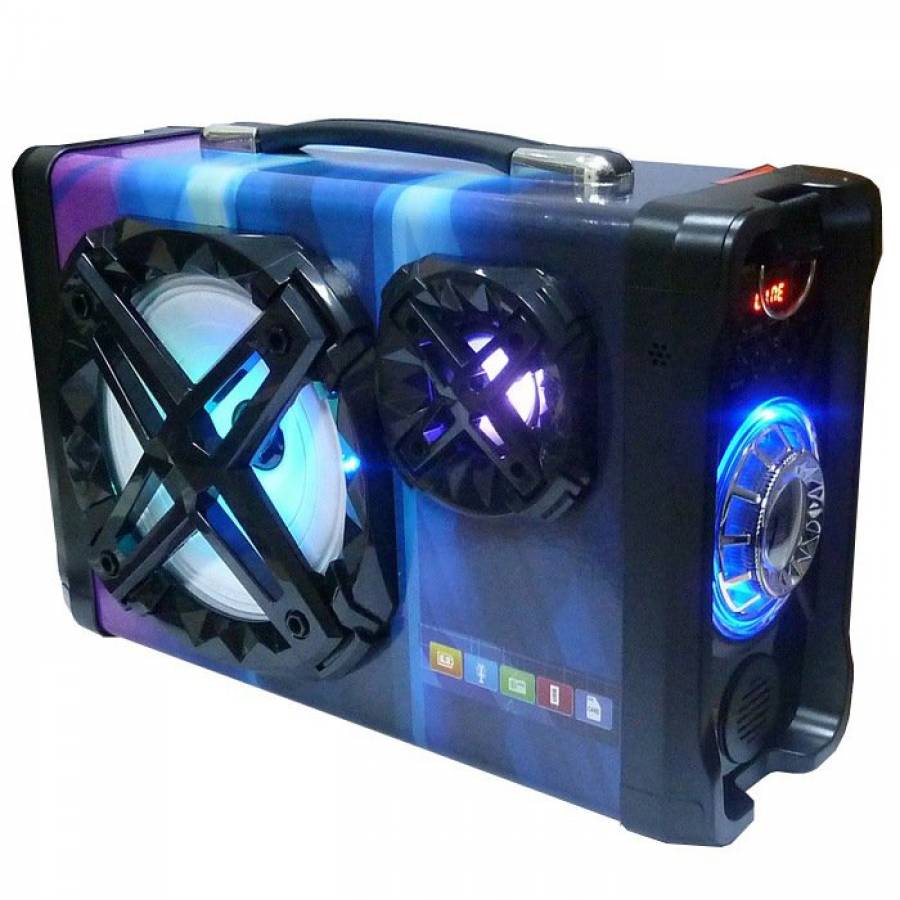 Boxa . Portabila Cu Bluetooth , Multimedia Audio , Microsd Card , Usb , Joc De Lumini