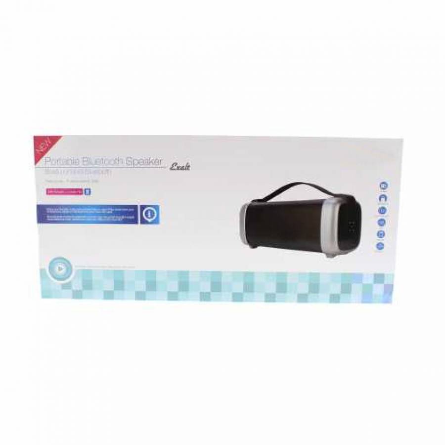 Boxa Portabila Cu Conectivitate  Bluetooth Exalt Well , Maner De Transport , Radio Fm ,  1800 Mah , Raspuns Frecventa 100hz - 20khz  , Splashproof , Negru/alb