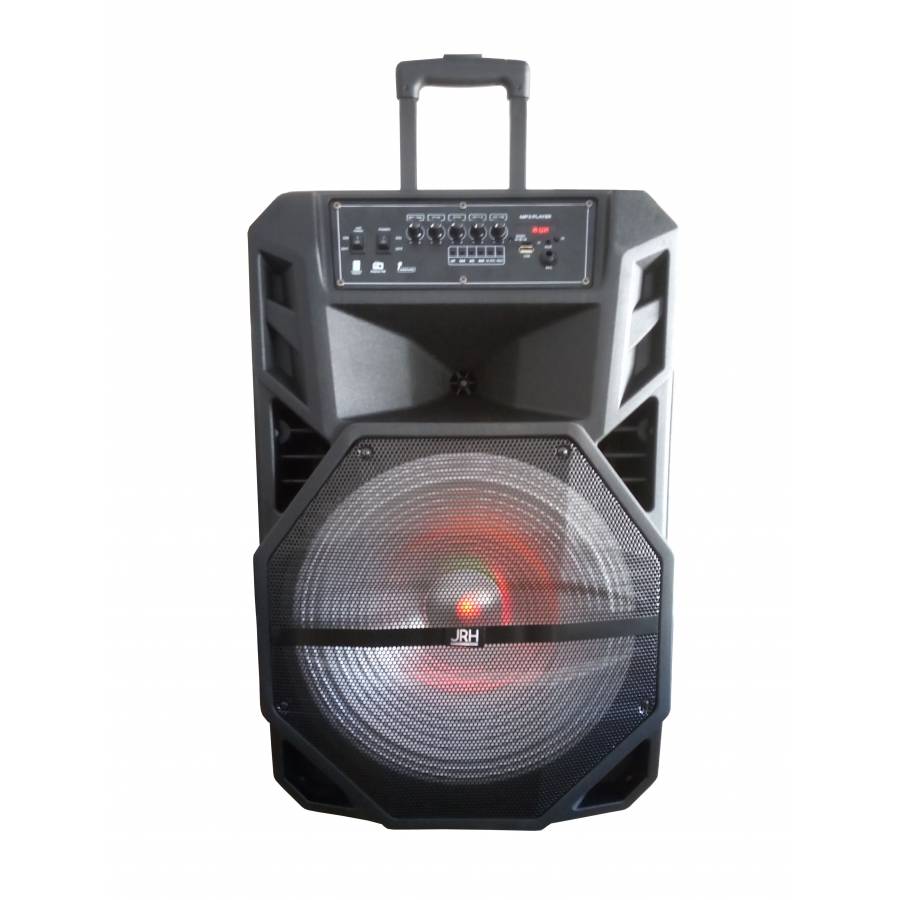 Boxa Portabila Jrh , Putere Muzicala 1000 W , Port Usb , Radio Fm , Conectivitate Bluetooth , ,microfon Wireless , Led Light , 2200  Mah , Negru