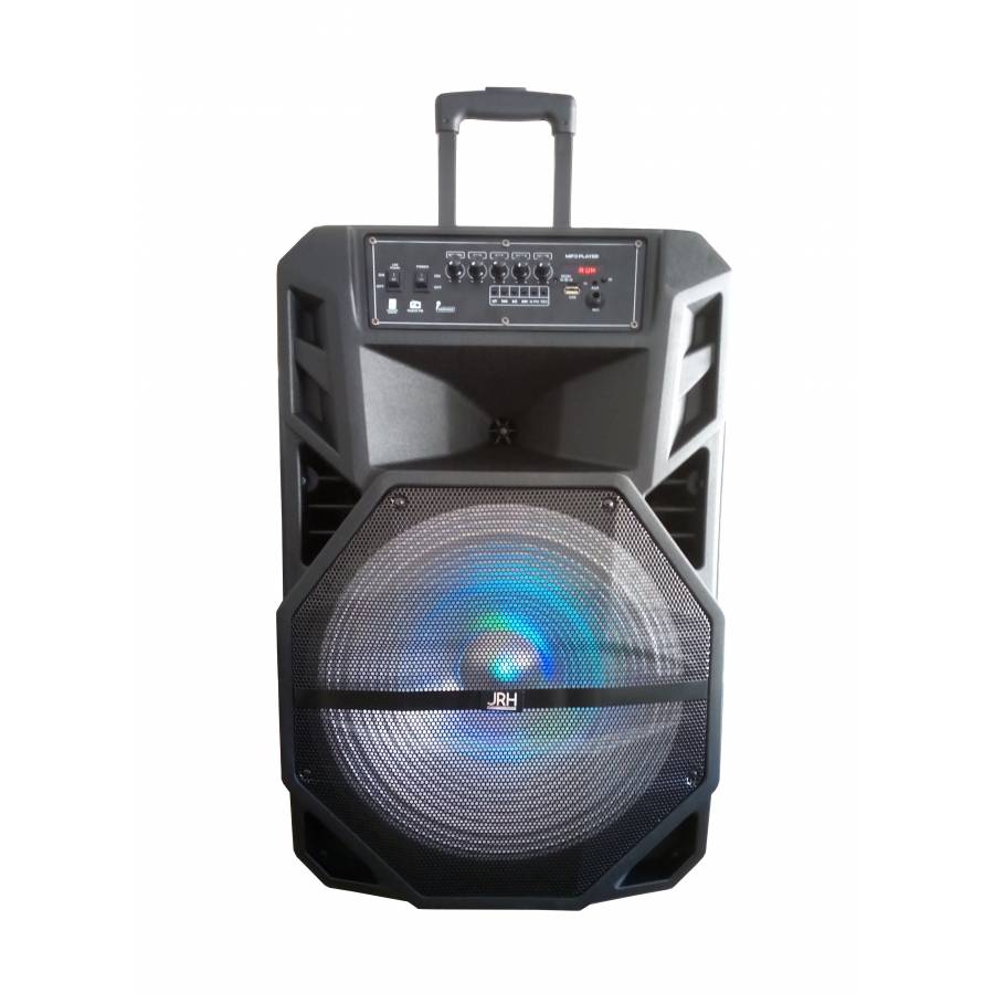 Boxa Portabila Jrh , Putere Muzicala 1000 W , Port Usb , Radio Fm , Conectivitate Bluetooth , ,microfon Wireless , Led Light , 2200  Mah , Negru