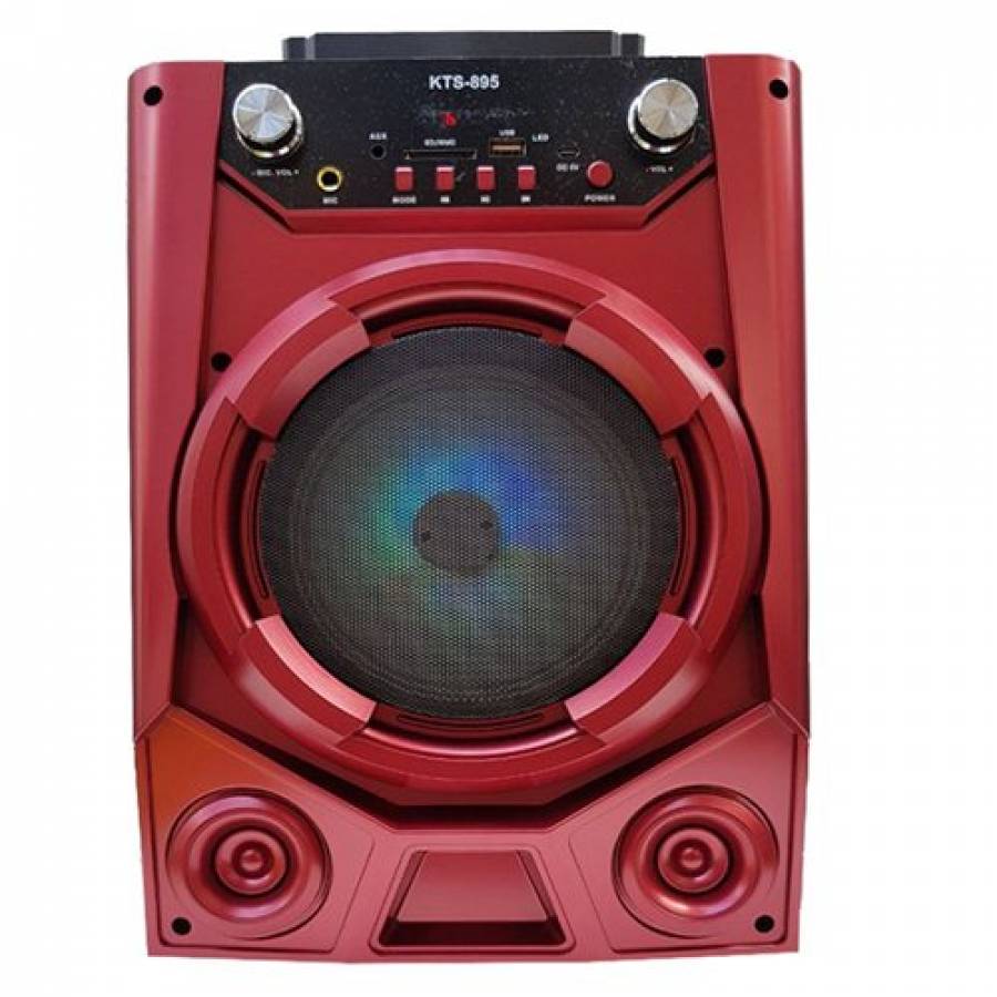 Boxa Portabila Klausstech, Microfon, Radio Fm, Sd Card, Bluetooth, Usb, Compatibilitate Universala, Putere 20w, Lumini Led, Baterie 2000 Mah, Rosu