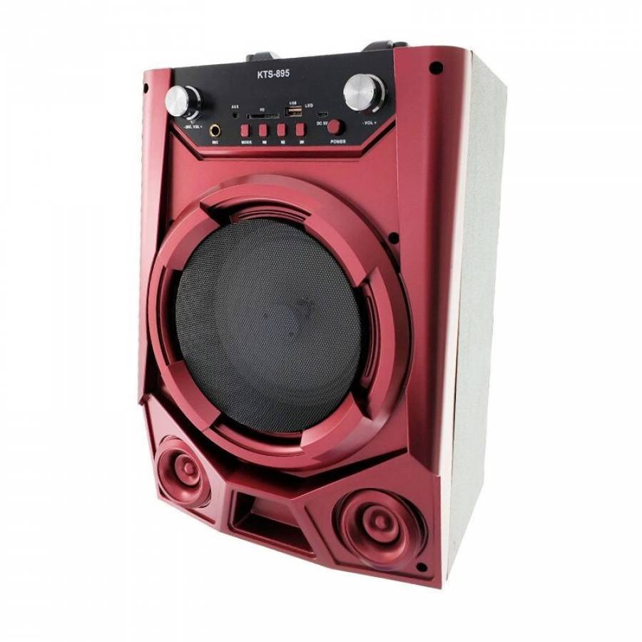 Boxa Portabila Klausstech, Microfon, Radio Fm, Sd Card, Bluetooth, Usb, Compatibilitate Universala, Putere 20w, Lumini Led, Baterie 2000 Mah, Rosu