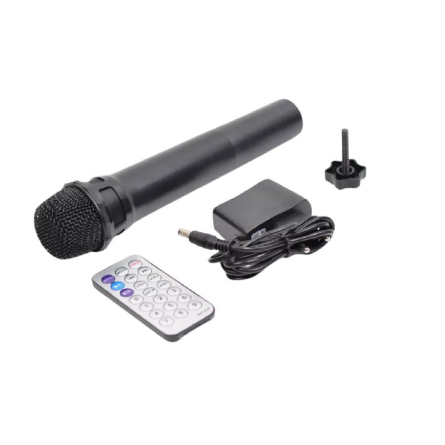 Boxa Portabila Klausstech, Troler, Microfon, Radio Fm, Sd Card, Bluetooth, Usb, Egalizator, Compatibilitate Universala, Telecomanda, Putere 30w, Lumini Led, Negru