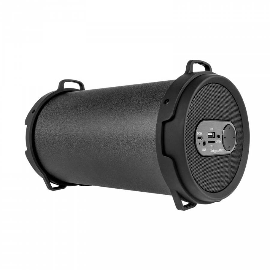 Boxa Portabila Kruger&matz, 12 W, Difuzor 4 Inch, Conectivitate Bluetooth, Radio Fm, Aux In, Micro Usb, Slot Sd Card, Acumulator Reincarcabil 1500 Mah, Impedanta 4 Ohm, Design Compact, Negru