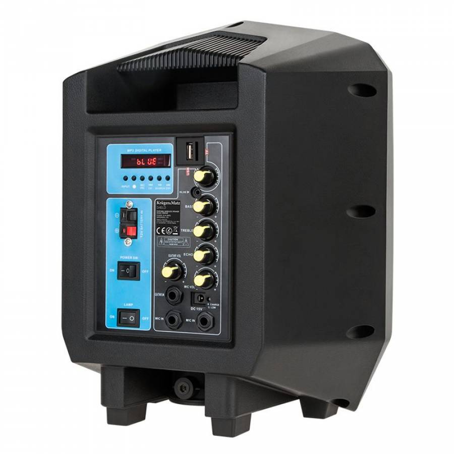 Boxa Portabila Kruger & Matz Shield , Conectare Bluetooth , Sd Card , 2 X Intrare Microfon 6,3mm