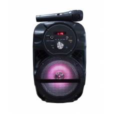 Boxa Portabila Lige , Conectivitate Prin Functia Bluetooth , Port Usb , Tf Card , Display Digital , Telecomanda Si Microfon Cu Fir , Acumulator 1800 Mah , Reglaj Mic, Echo, Bass, Inalte, Volum , Negru