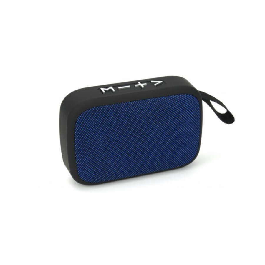 Boxa Portabila, Putere 2.5w, Compacta Si Ergonomica, Dimensiuni Reduse, Bluetooth, Usb, Tf Card, Radio Fm, Albastru