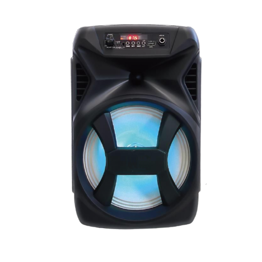 Boxa Portabila, Troler, Usb, Tf Card, Bluetooth, Radio Fm, Aux, Display, Telecomanda, Putere 150w, Design Ergonomic, Usor De Folosit, Negru