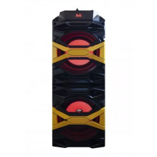 Boxa Portabila, Usb, Tf Card, Bluetooth, Fm, Aux, Lumini, Microfon, Telecomanda, Difuzor 4 Inch, 1500 Mah, Ecran Lcd, Mixer Integrat, Usor De Folosit, Ergonomica, Negru/galben