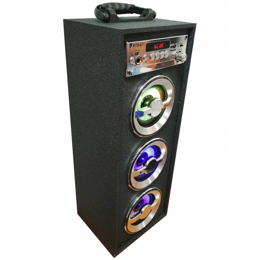 Boxa Portabila Wireless, Karaoke , Radio Fm , Tf Card, Conectivitate Bluetooth , Port Usb , 150hz-18khz  , Tensiune De Incarcare Dc 5v / 1a-2a , Negru