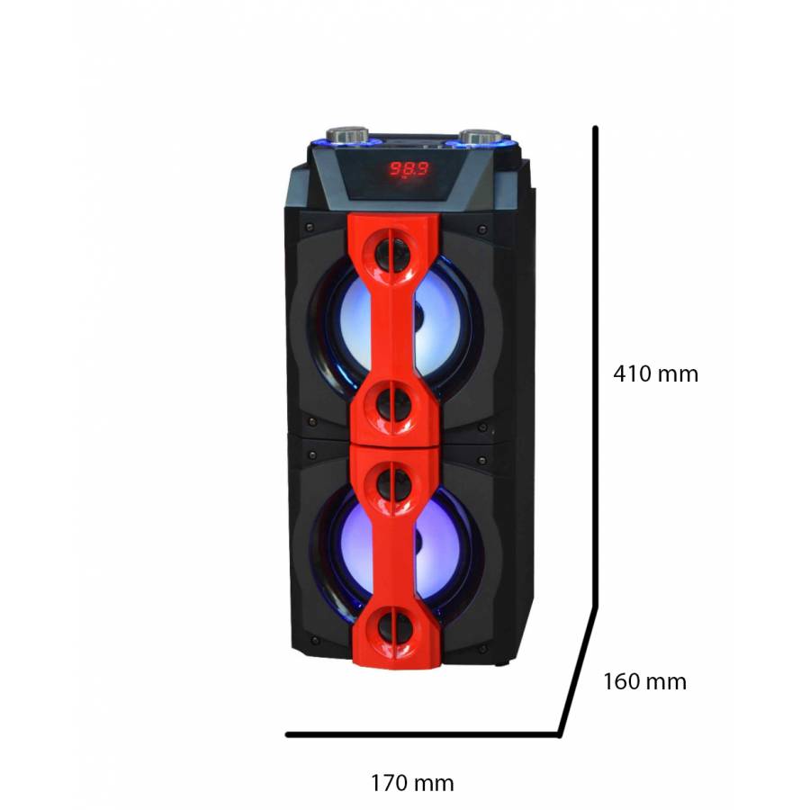 Boxa Profesionala Ailiang, Conectare Prin Functia Bluetooth, Port Usb, Intrare Aux, Sd Card, Radio Fm,  2 Intrari Microfon, Cu Microfon Si Telecomanda Inclusa
