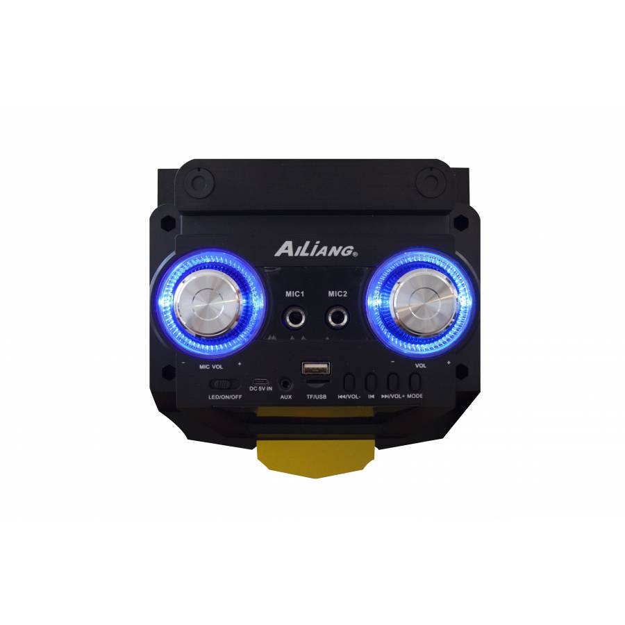 Boxa Profesionala Ailiang, Conectare Prin Functia Bluetooth, Port Usb, Intrare Aux, Sd Card, Radio Fm,  2 Intrari Microfon, Cu Microfon Si Telecomanda Inclusa
