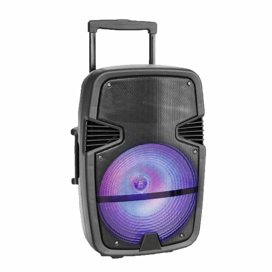 Boxa Profesionala Portabila Jrh, Putere 120 W, Telecomanda Inclusa, Microfon Inclus, Conectivitate Bluetooth, Port Usb, Aux In, Radio Fm, Slot Sd Card, Design Moder, Negru