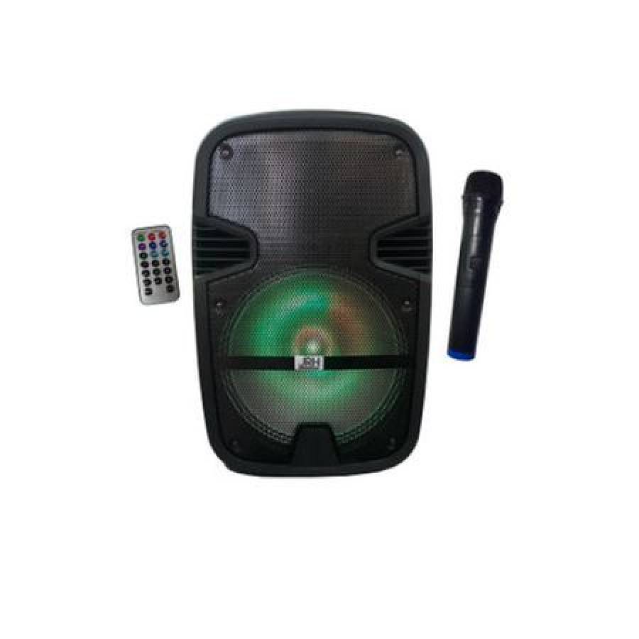 Boxa Profesionala Portabila Jrh, Putere 120 W, Telecomanda Inclusa, Microfon Inclus, Conectivitate Bluetooth, Port Usb, Aux In, Radio Fm, Slot Sd Card, Design Moder, Negru