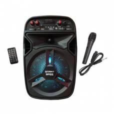 Boxa Profesionala Portabila Klausstech , 20 W, Display Led, Microfon Inclus, Telecomanda Inclusa, Conectivitate Bluetooth, Port Usb, Slot Card Sd, Radio Fm, Aux In, Frecventa 45 Hz - 20 Khz, Negru