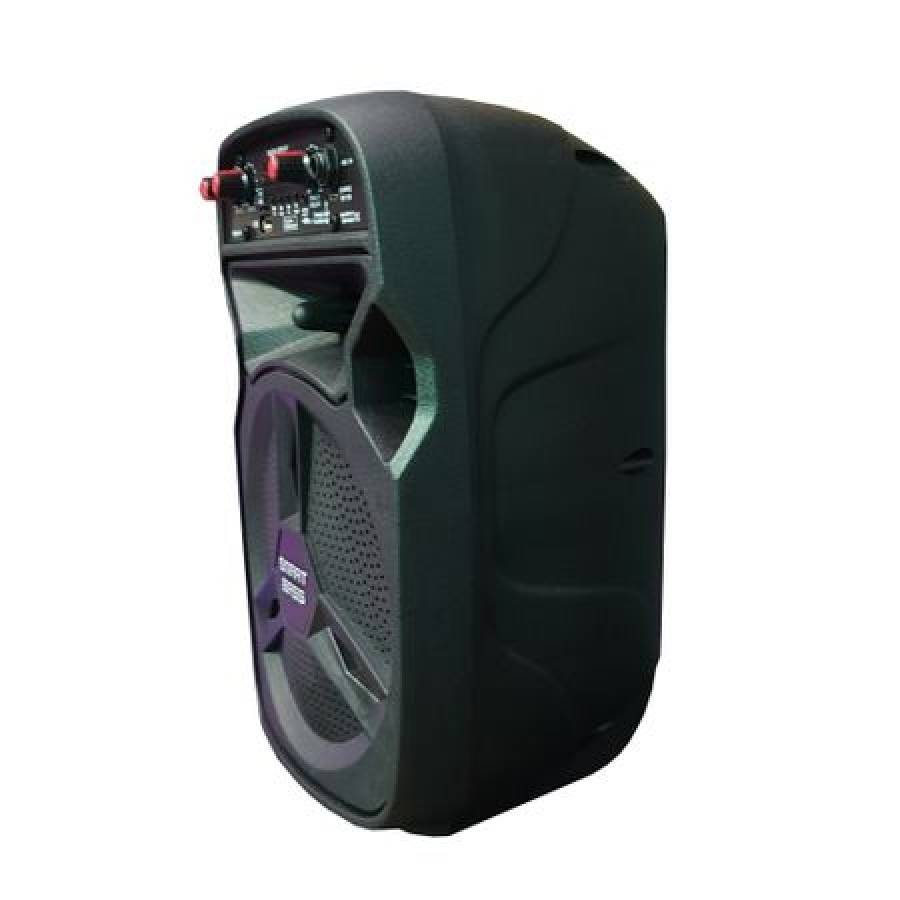 Boxa Profesionala Portabila Klausstech , 20 W, Display Led, Microfon Inclus, Telecomanda Inclusa, Conectivitate Bluetooth, Port Usb, Slot Card Sd, Radio Fm, Aux In, Frecventa 45 Hz - 20 Khz, Negru