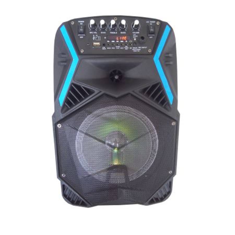 Boxa Profesionala Portabila Klausstech, Putere 300 W, Sistem Karaoke, Display Digital, Conectivitate Bluetooth, Port Usb, Slot Sd Card, Aux In, Negru