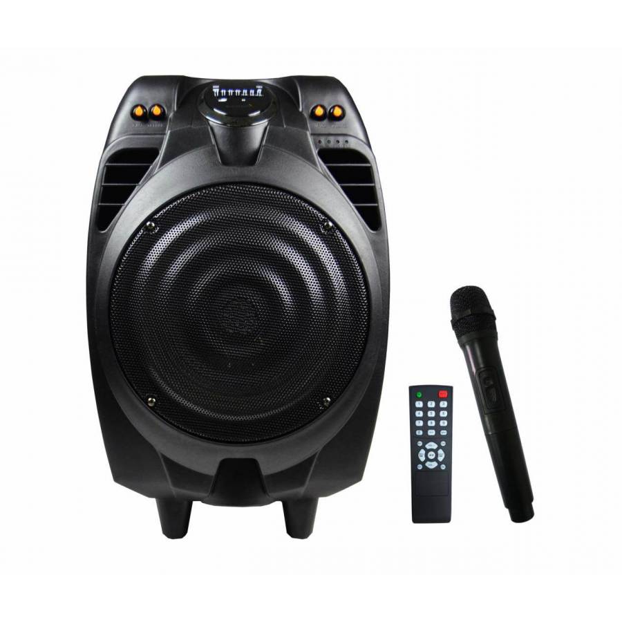 Boxa Profesionala Portabila Akai, Putere 30 W, Microfon Wireless Inclus, Telecomanda Inclusa, Conectivitate Bluetooth, Port Usb, Slot Sd Card, Aux In, Acumulator Reincarcabil, Design Modern, Negru