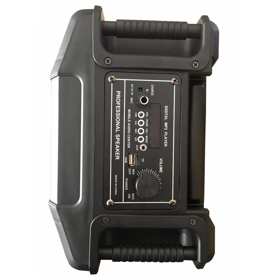 Boxa Profesionala Portabila Klausstech, Tip Troler, Putere 70 W, Microfon Wireless Inclus, Difuzor 8 Inch, Conectivitate Bluetooth, Port Usb, Aux In, Fm Radio, Slot Sd Card, Acumulator Reincarcabil, Design Modern, Negru