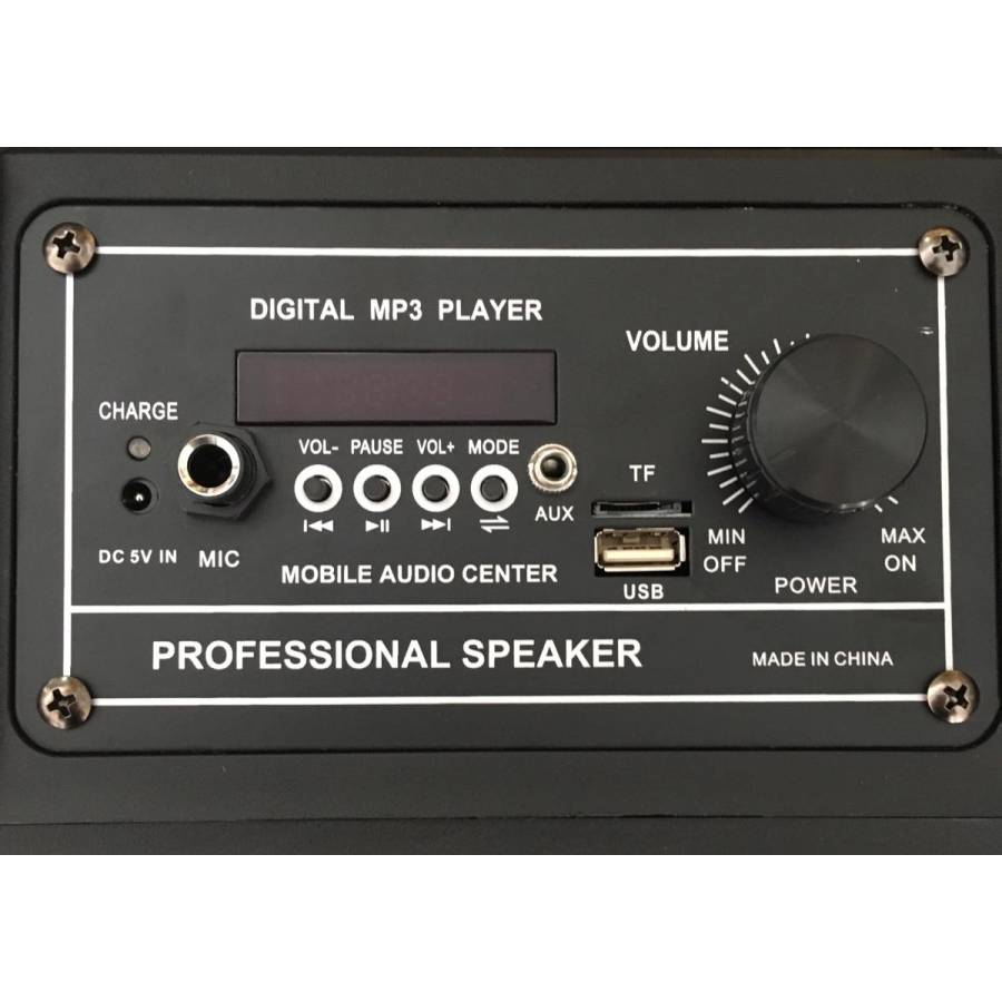 Boxa Profesionala Portabila Klausstech, Tip Troler, Putere 70 W, Microfon Wireless Inclus, Difuzor 8 Inch, Conectivitate Bluetooth, Port Usb, Aux In, Fm Radio, Slot Sd Card, Acumulator Reincarcabil, Design Modern, Negru