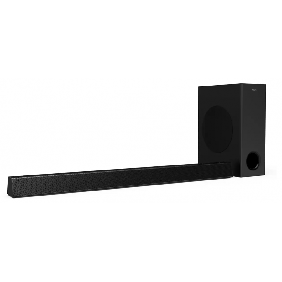 Boxa Soundbar Philips Cu Dolby Digital, Putere 160 W, Subwoofer Wireless 2.1 Ch, Hdmi Arc, Subwoofer Activ Wireless, Montare Pe Perete, Bluetooth, Negru