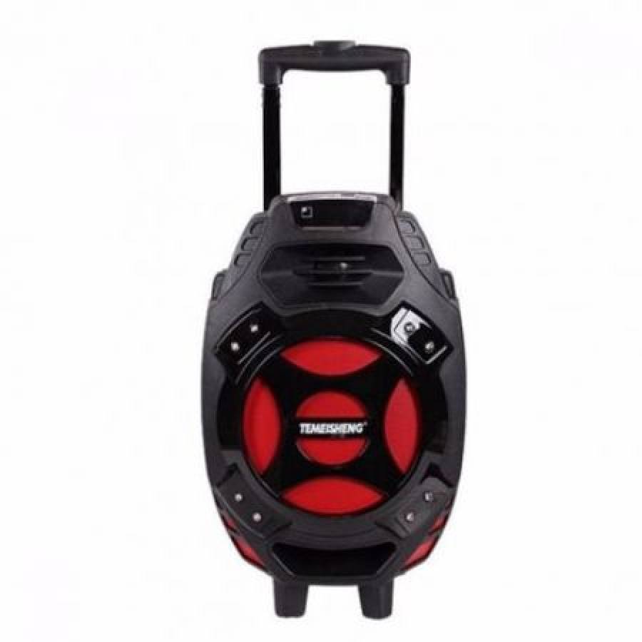 Boxa Temeisheng Profesionala , Portabila Cu Conectivitate Bluetooth, Port Usb, Card Sd, Microfon Wireless , Putere Rms 60 W , Bass Puternic , Difuzor De 8 Inch , Intrari Rca Si Aux , Negru