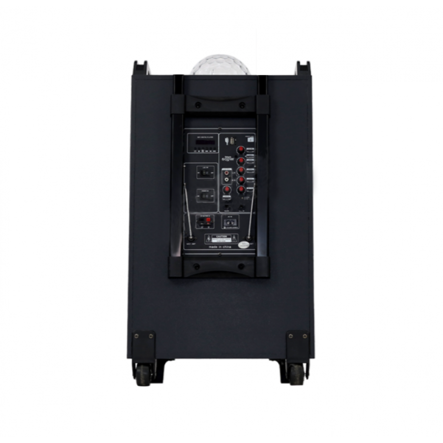 Boxa Troler Audio, Redare Bluetooth/usb/mp3, 2 Microfoane, 120w, Subwoofer Activ, Radio Fm, Alimentare 220v- 50hz/60hz, Egalizator, Negru