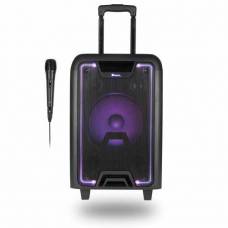 Boxa Wildmetal Ngs  Portabila , Conectivitate Bluetooth , 120 W , Radio Fm , Port Usb , Aux In ,  Microsd , 2 X Intrari Microfon , Afisaj Led , Microfon , Negru