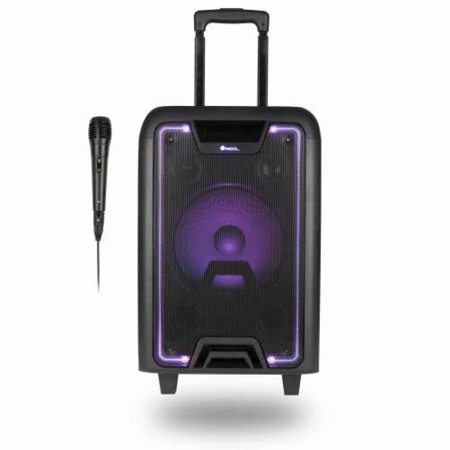 Boxa Wildmetal Ngs  Portabila , Conectivitate Bluetooth , 120 W , Radio Fm , Port Usb , Aux In ,  Microsd , 2 X Intrari Microfon , Afisaj Led , Microfon , Negru