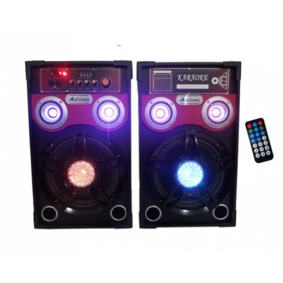 Boxe  Active Profesionale Ailiang ,usb/ Sd/radio Fm, Aux, Negre, Doua Mufe Jack Pentru Microfon 6.3mm .