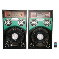 Boxe Audio Ailiang , Conectivitate Bluetooth , Lumini Si Led Lumini  , Conectare Dispozitive Usb / Sd / Sdhc / Mmc , 4 Ohmi , Bass Reflex , Negru/verde