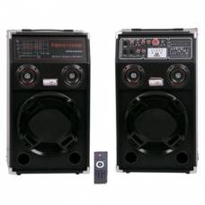Boxe Audio Cu Intrare Mufa Pentru  Microfon Klausstech, Functie Karaoke, Intrare Usb, Bluetooth, Egalizator Pe  7 Benzi , Putere 360 W Maxim , Intrare Sd Card,jack Auxiliar, Joc Lumini - Beculete