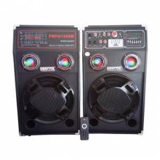 Boxe Audio Geepas , Activa Si Pasiva , Conectivitate Bluetooth, Material Lemn Negru, Joc Lumini Led , Diametru Difuzor 25 Cm , Intrare Aux / Rca , Port Usb , Card Sd , Culoare Negru