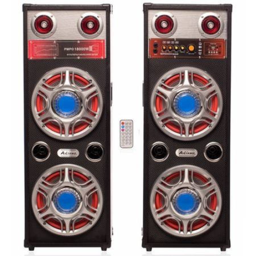 Boxe Audio Profesionale Ailiang, Putere 2 X 175 W, Amplificator Integrat, Telecomanda Inclusa, Conectivitate Bluetooth, Port Usb, Slot Sd Card, Aux In, Design Modern, Negru