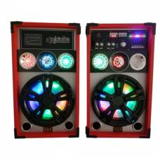 Boxe Audio Profesionale Klausstech, Putere 2 X 25 W, Telecomanda Inclusa, Egalizator Pe 7 Benzi, Lumini Rgb, Sistem Karaoke, Conectivitate Bluetooth, Port Usb, Aux  In, Slot Sd Card, Culoare Negru&rosu