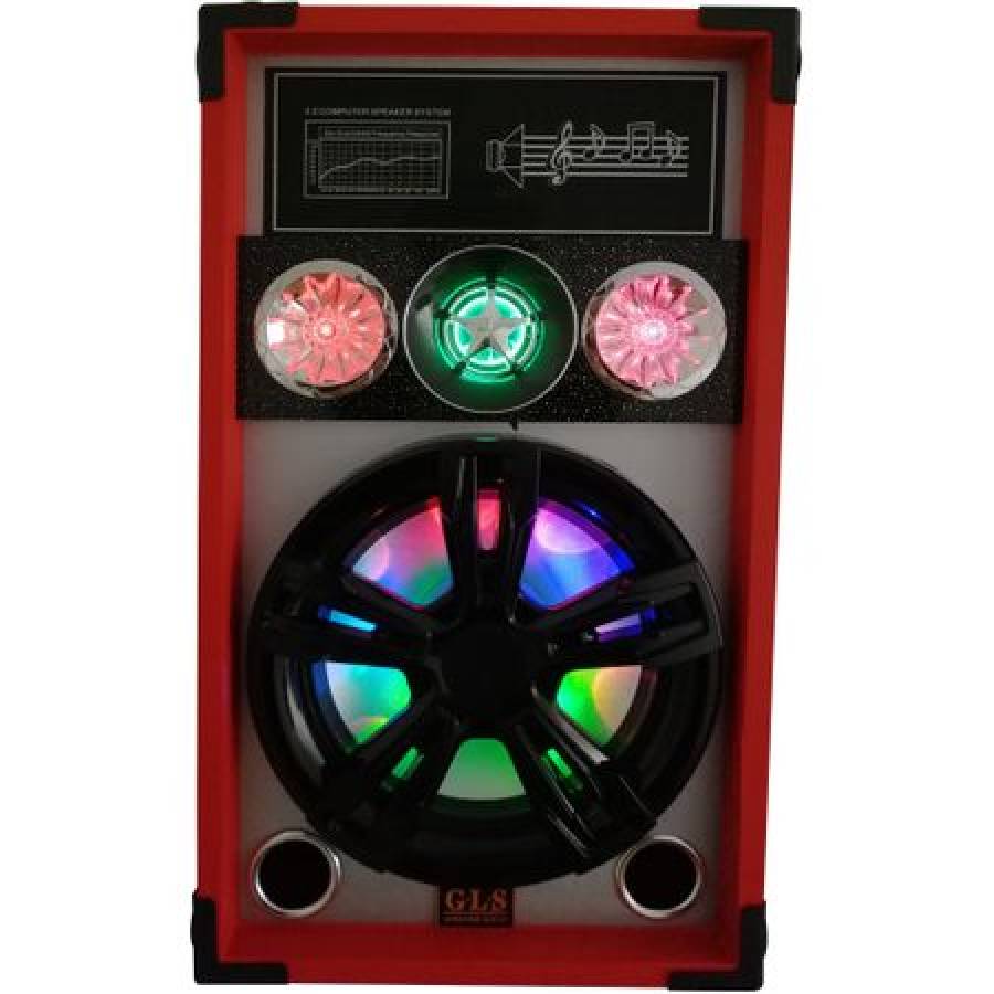 Boxe Audio Profesionale Klausstech, Putere 2 X 25 W, Telecomanda Inclusa, Egalizator Pe 7 Benzi, Lumini Rgb, Sistem Karaoke, Conectivitate Bluetooth, Port Usb, Aux  In, Slot Sd Card, Culoare Negru&rosu