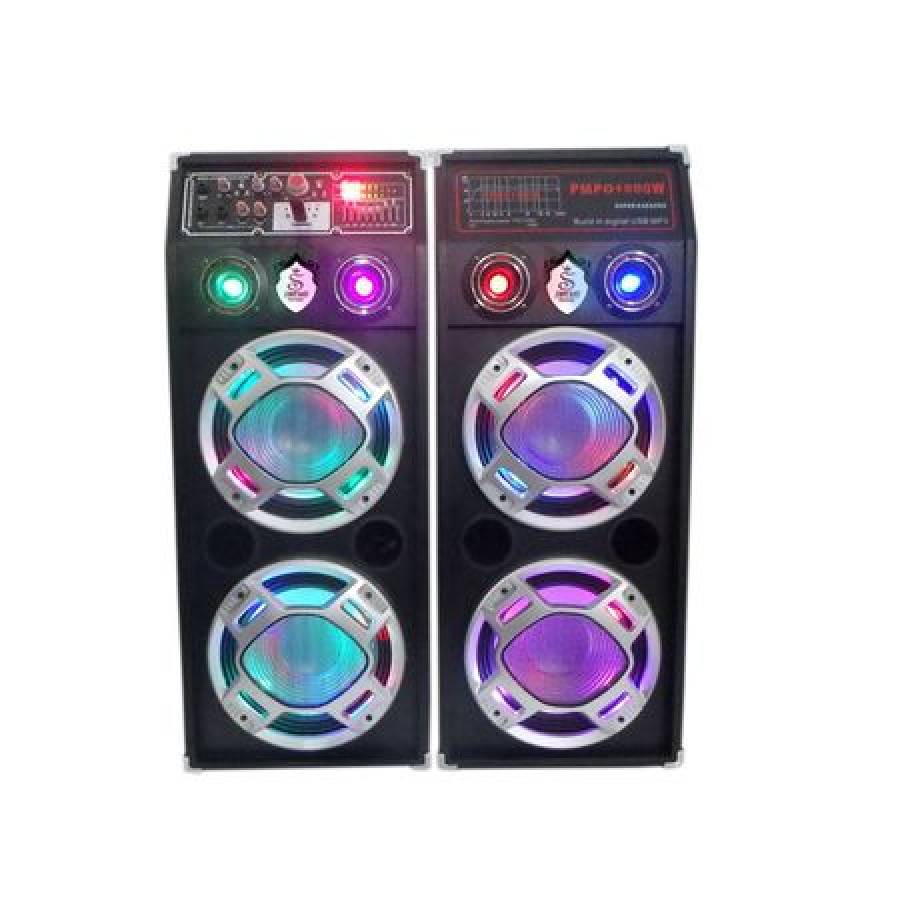 Boxe Cu Statie Active Profesionale Super Bass Bluetooth / Usb / Sd Card Microfon Si Telecomanda, Negru