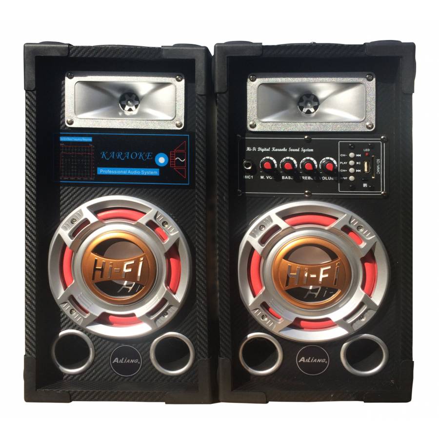 Boxe . Pc Ailiang Hi-fi Cu Bluetooth, 2 Intrari De Microfon, Card Sd, Usb
