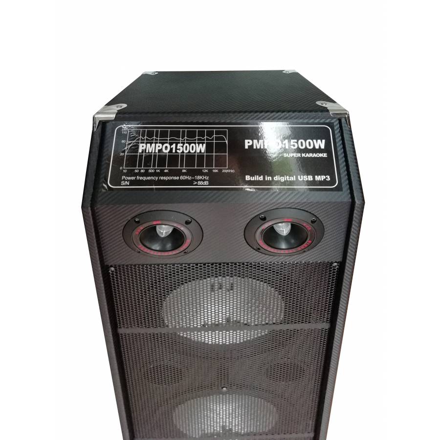 Boxe Profesionale Klausstech Activa/pasiva , Putere 300 W ,port Usb, Conectare Prin Functia Bluetooth, 4 Difuzoare De 10inch, Joc De Lumini , 8 Ohmi , Negru