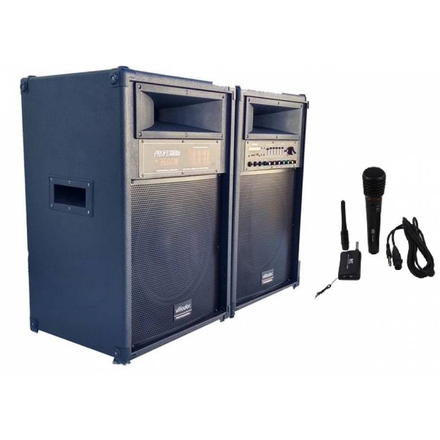 Boxe Profesionale Puternice JRH , Putere 720 W , Conectare Prin Functia Bluetooth , Port  Usb, Sd Card, Radio Fm , Aux Om ,  Microfon Wireless , Negru