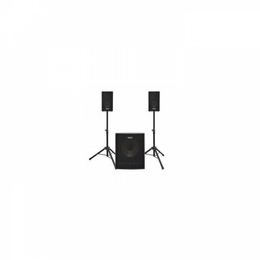 Boxe Satelit Audio Cu Subwoofer De 10 Inch 400 W +  2 Sateliti 6,5 Inch 2 X 200 W , Spl Subwoofer 98 Db , Spl Sateliti 95 Db