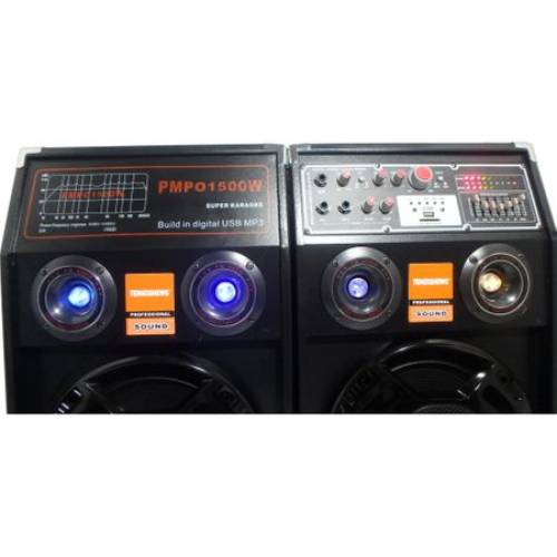 Boxe Temeisheng Active Cu Statie Profesionale Karaoke/usb-bt 300 Watt,incinta Lemn , 1 Microfon Cadou + Fier De Calcat