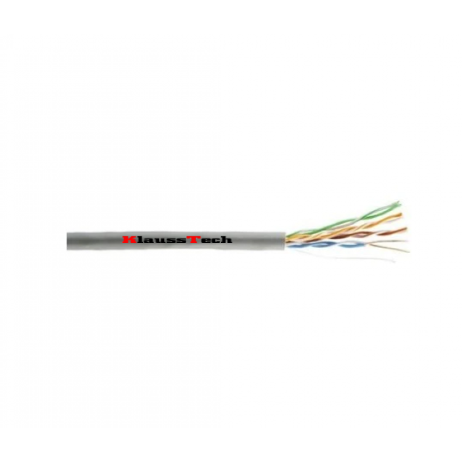 Cablu Utp Klausstech, Cat5e, Material Cupru, Lungime De 305m, 0.5mm, Gri