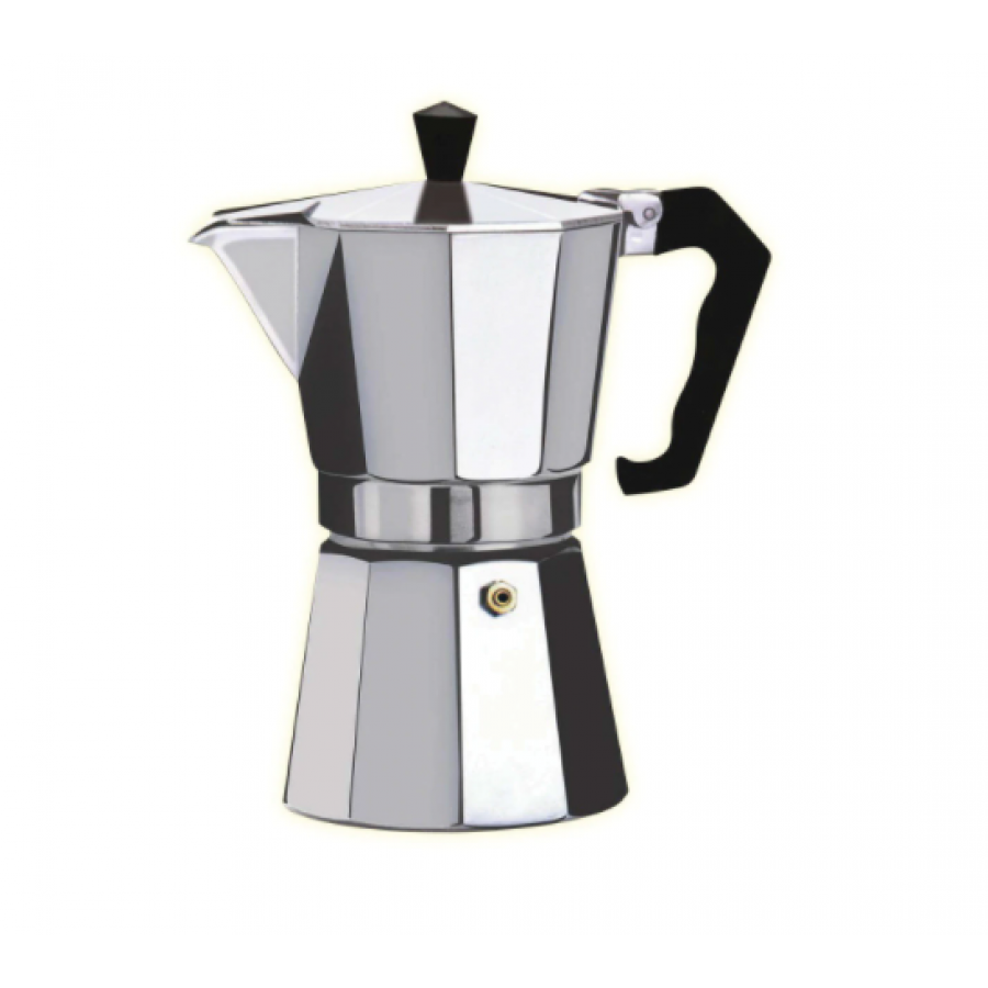Cafetiera Espressor, Capacitate 150ml, Aproximativ 3 Cesti, Diametru 8cm, Compatibila Pe Aragaz, Cromata, Aluminiu, Argintie