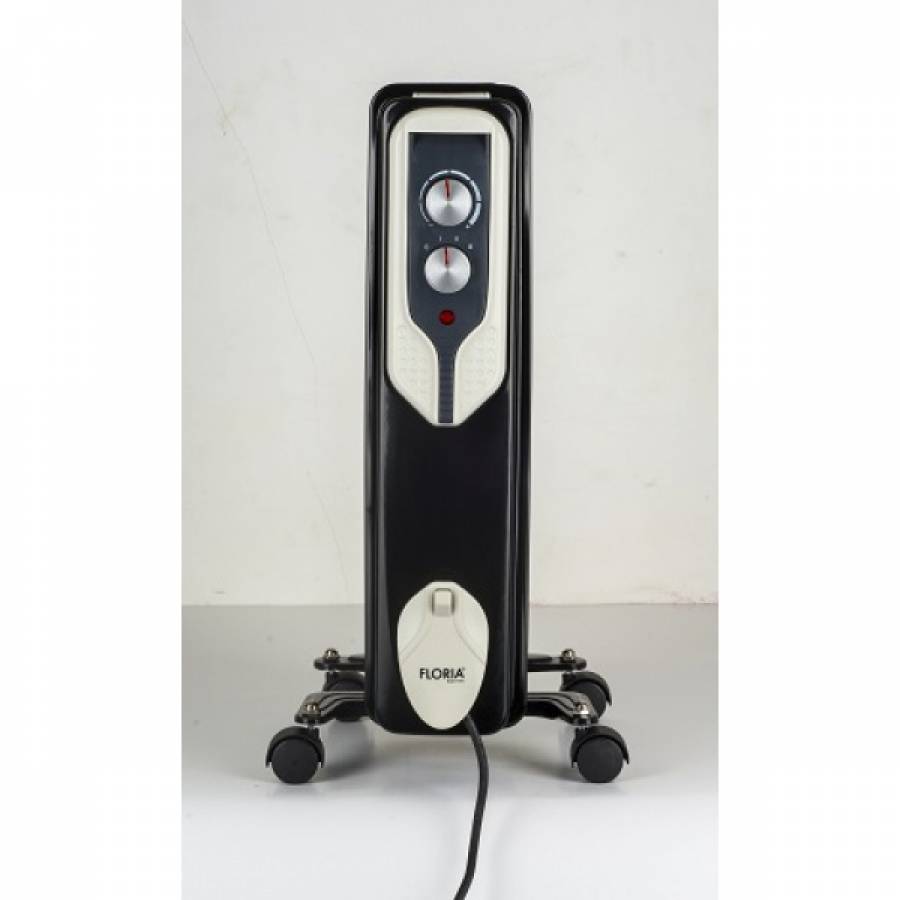 Calorifer Electric, 13 Elementi, 2500w, 3 Trepte De Putere (1000/1500/2500w), Roti De Transport, Indicator Luminos, Sistem De Siguranta, Design Ergonomic, Negru