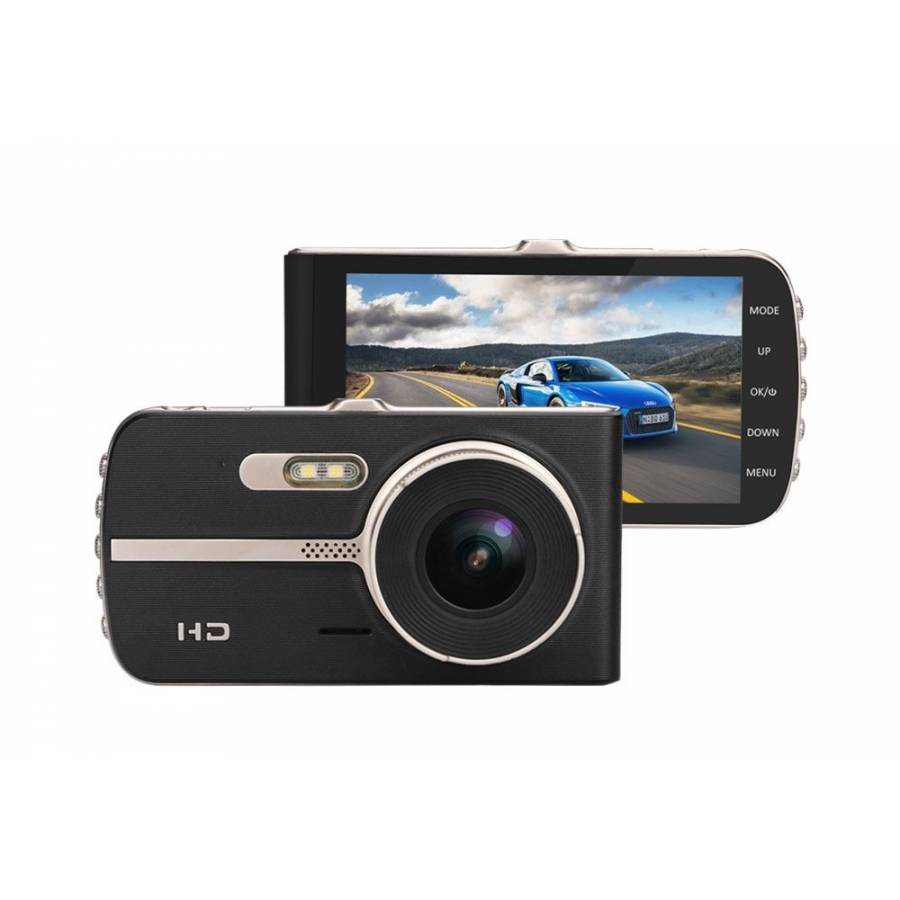 Camera Auto Dvr Klausstech, 1080p Full Hd, Display Lcd 4 Inch, Senzor De Miscare, Waterproof, Port Usb, Minihdmi, Rezolutie 1920 X 1080p, Obiectiv Cu Unghi Larg, Design Modern, Negru Si Auriu