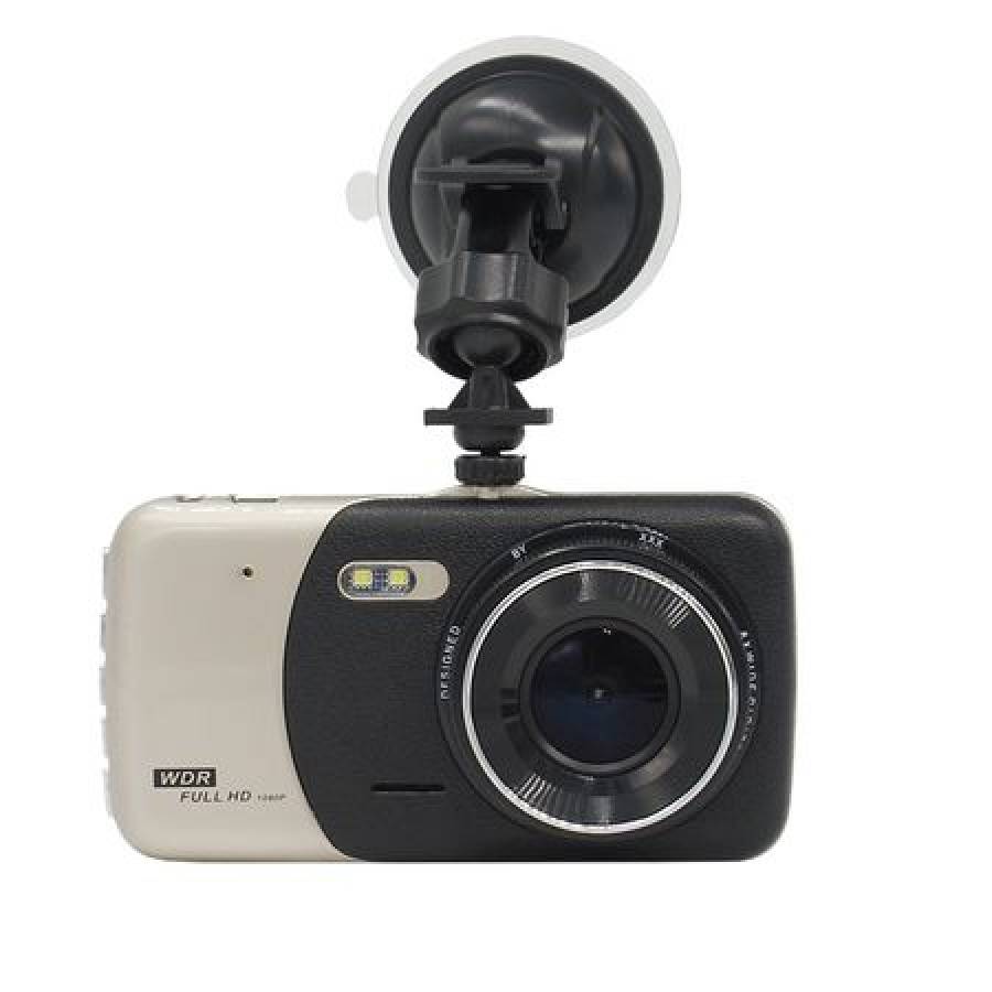 Camera Auto KlaussTech Full Hd, Camera Marsarier Inclusa , Lentila Ultra Wide, Ecran Ips